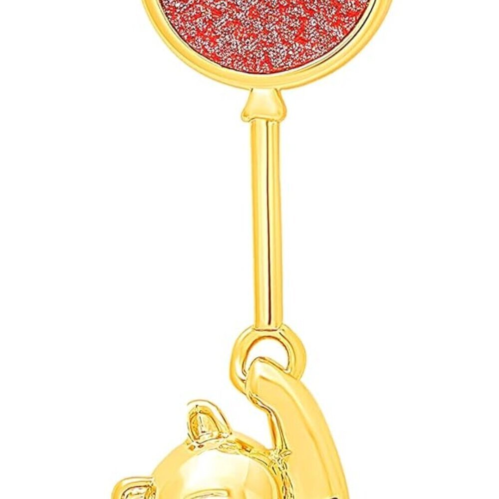 Winnie The Pooh Necklace Gold Flash-Plated 18" Pendant Jewelry Gift
